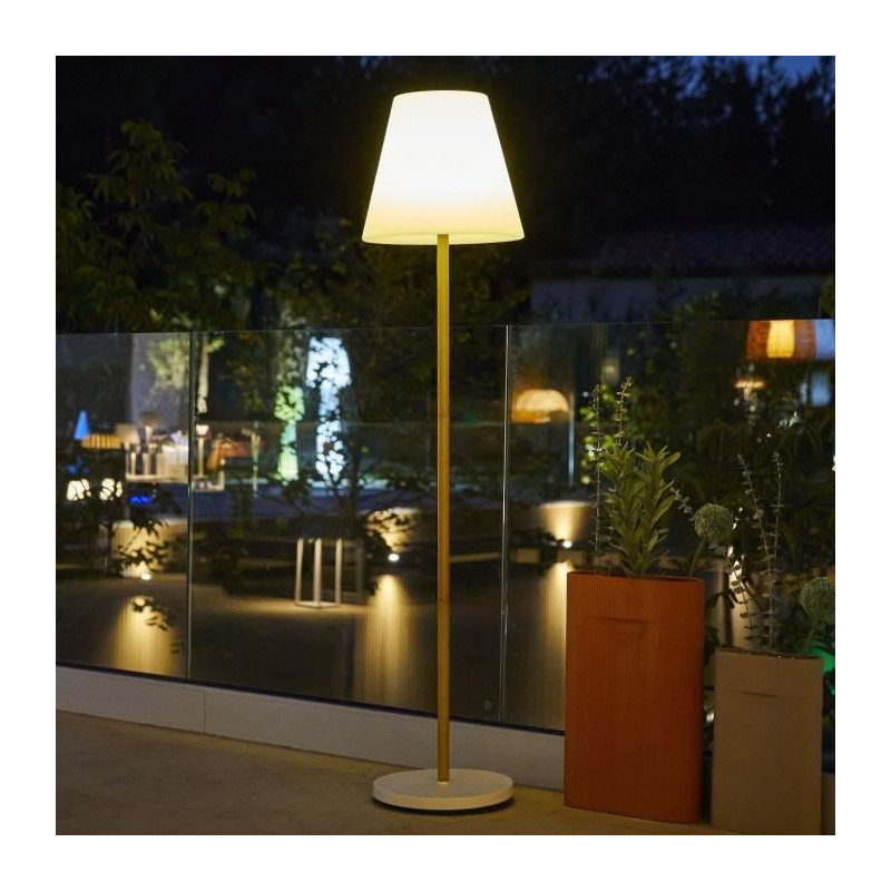 Solar and rechargeable street lamp - LUMISKY - STANDY WOOD SOLAR - H15
