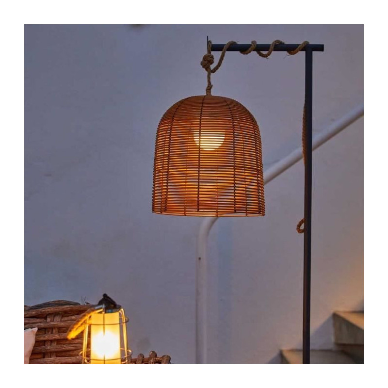 Nomad suspension - LUMISKY - HANG BOHEME - H35 cm - Polyrattan with ro