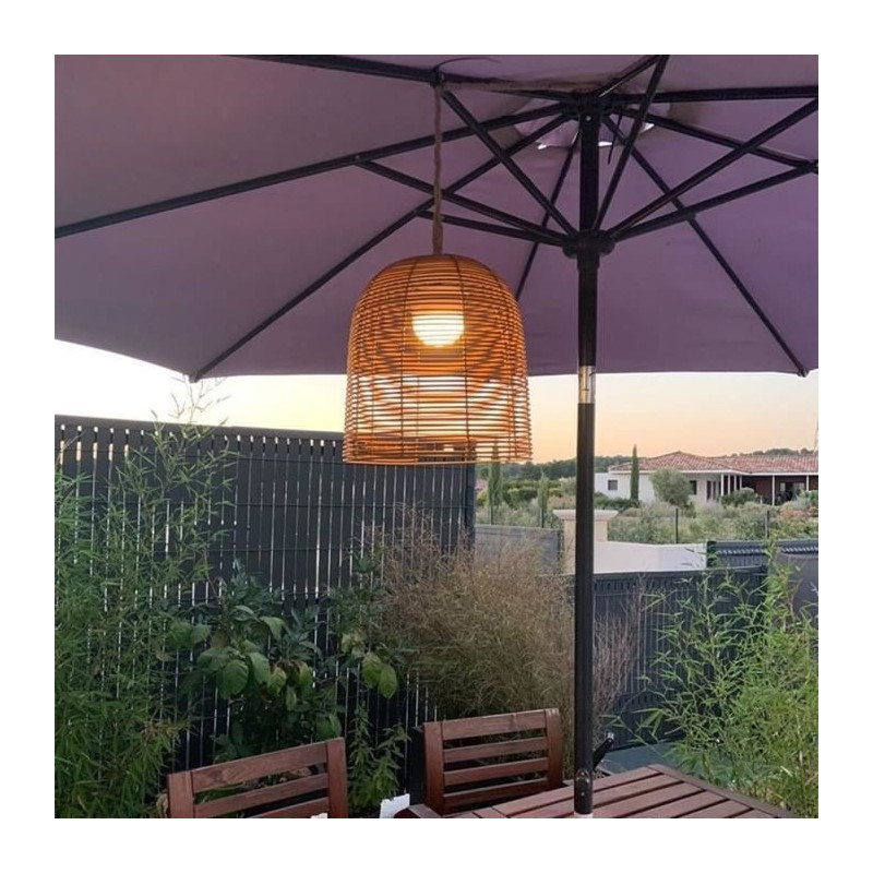 Nomad suspension - LUMISKY - HANG BOHEME - H35 cm - Polyrattan with ro