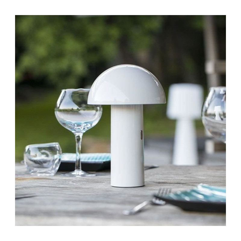 Cordless table lamp - LUMISKY - TOD WHITE - H28 cm - Adjustable head -