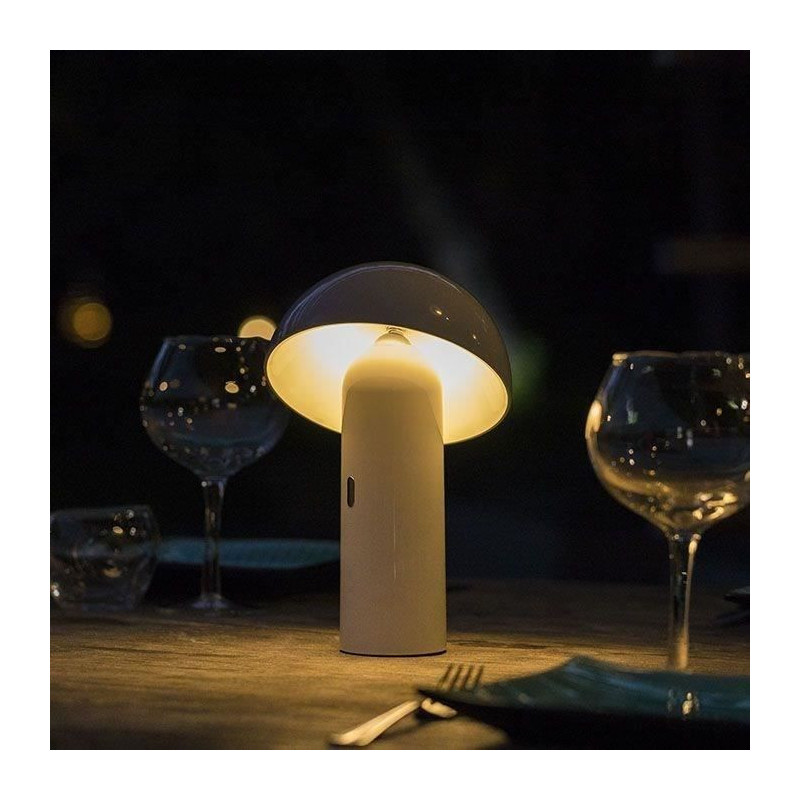 Cordless table lamp - LUMISKY - TOD WHITE - H28 cm - Adjustable head -