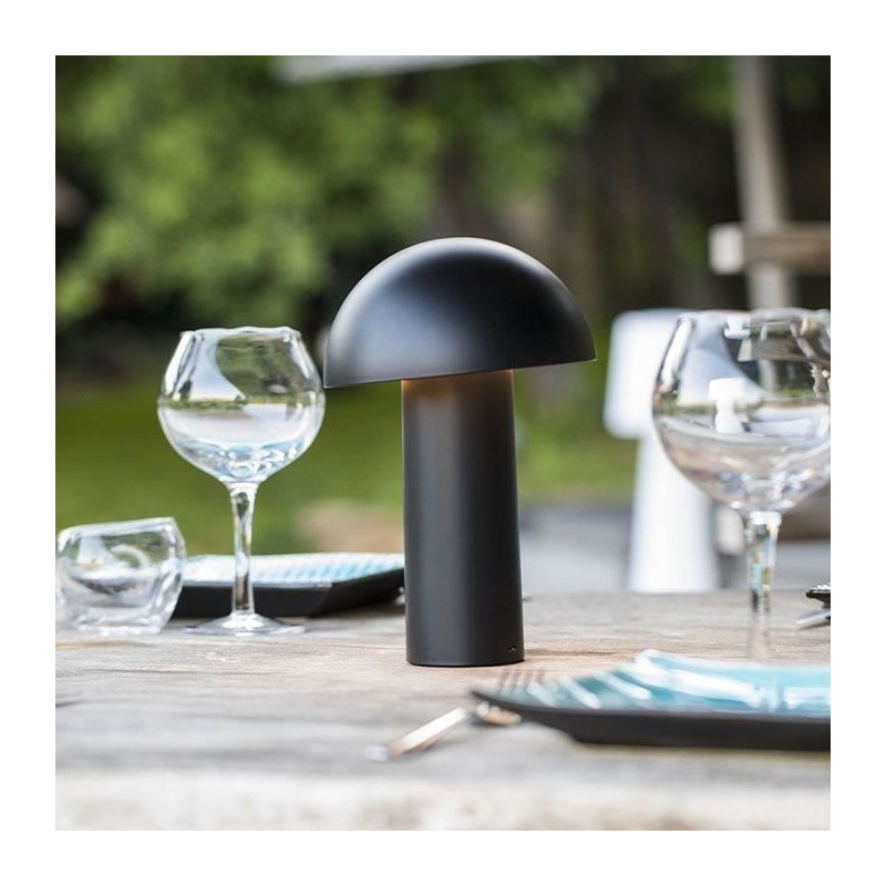 Cordless table lamp - LUMISKY - TOD BLACK - H28 cm - Adjustable head -