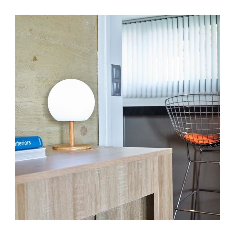 LUMISKY - Table lamp - wireless - extendable bamboo foot - H28cm - war
