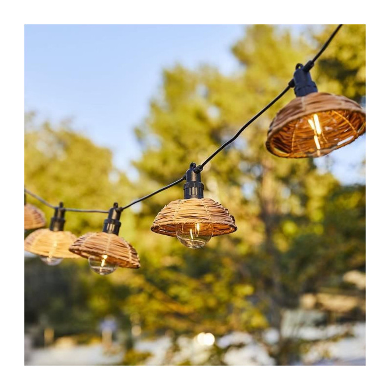 Outdoor light garland - LUMISKY - COTTAGE - 5.70 m - 10 transparent gl