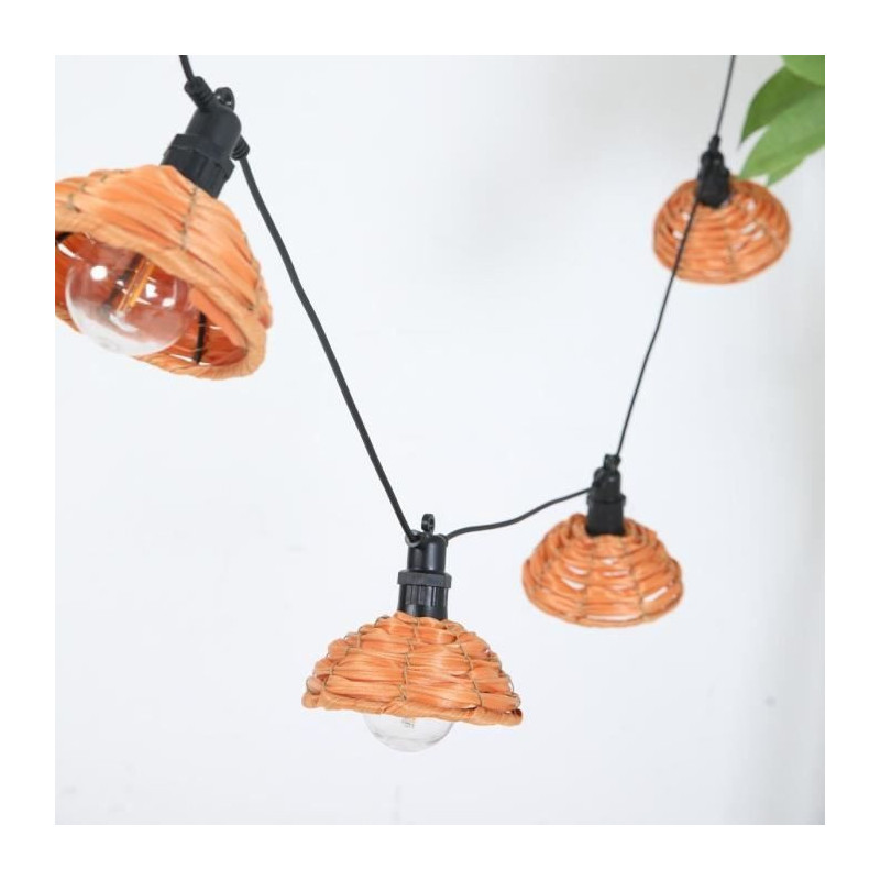 Outdoor light garland - LUMISKY - COTTAGE - 5.70 m - 10 transparent gl