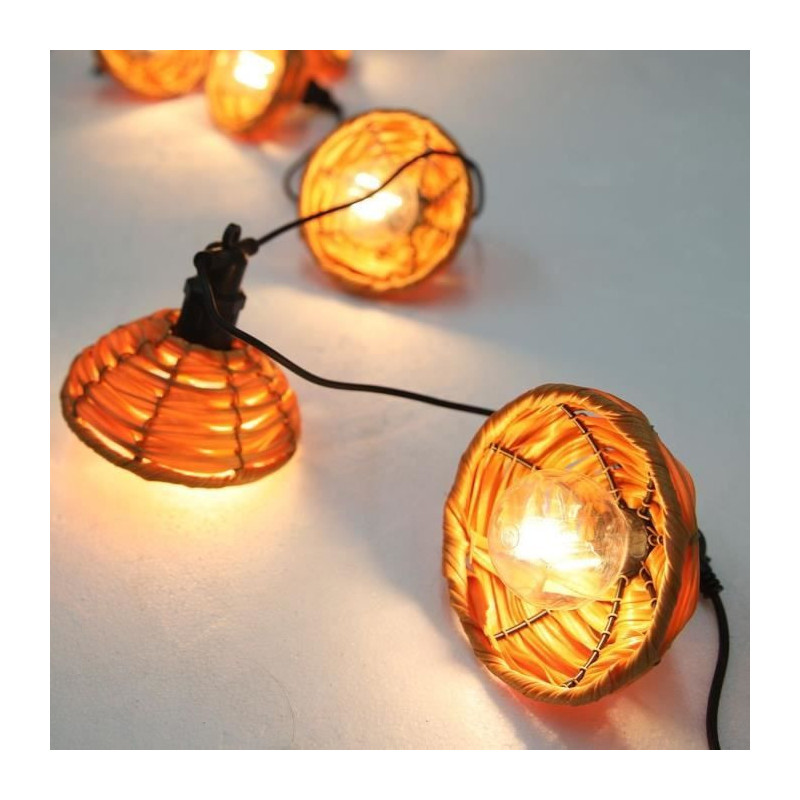 Outdoor light garland - LUMISKY - COTTAGE - 5.70 m - 10 transparent gl