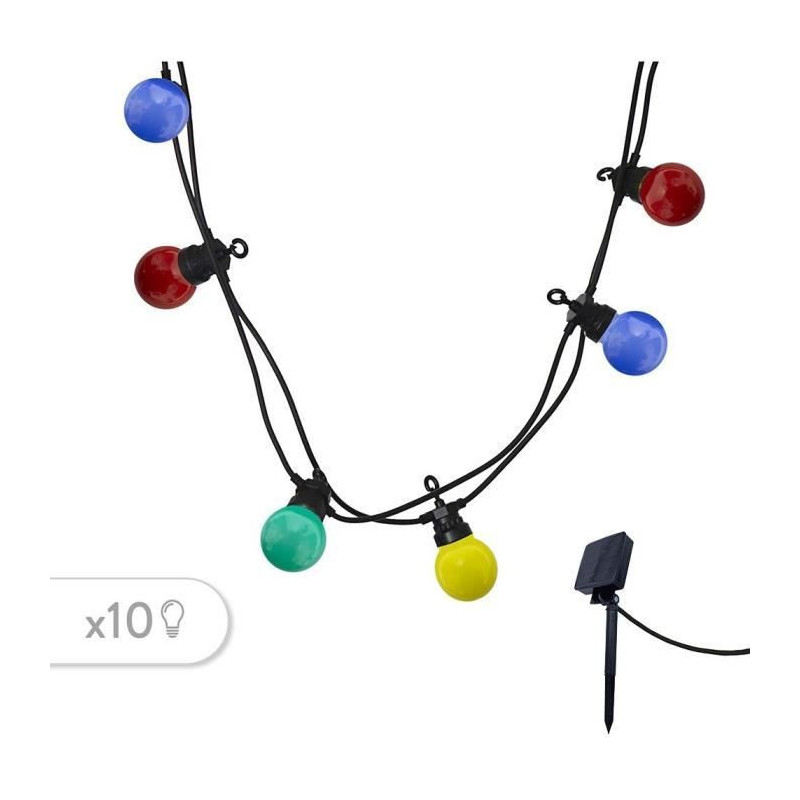 Solar light garland - LUMISKY - PARTY GUINGUETTE SOLAR - 5.70 m - 8 mo