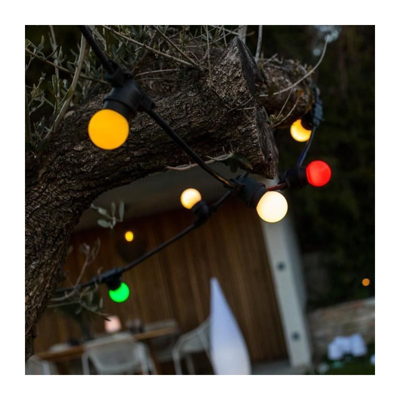 Solar light garland - LUMISKY - PARTY GUINGUETTE SOLAR - 5.70 m - 8 mo