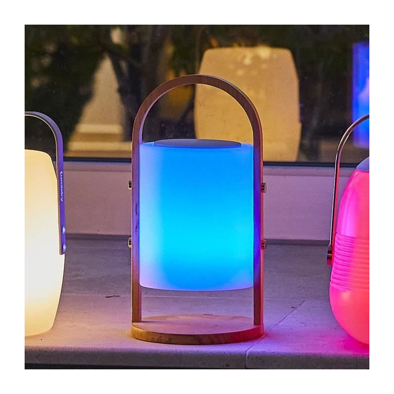 Wireless Bluetooth speaker lamp - LUMISKY - WOODY PLAY - H37 cm - Wood