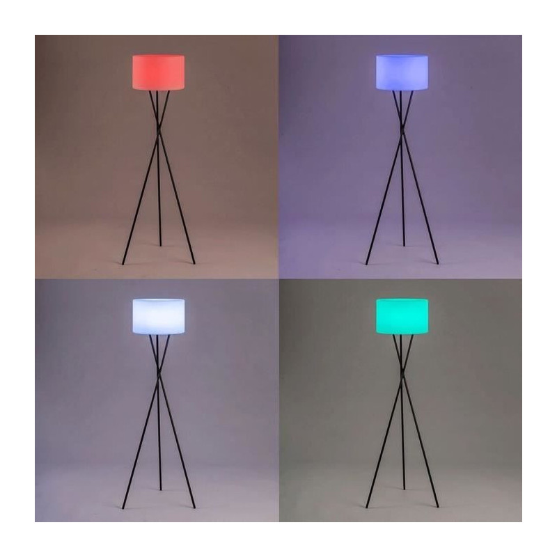 Wireless floor lamp - LUMISKY - TAMBOURY - H150 cm - Dimmable multicol
