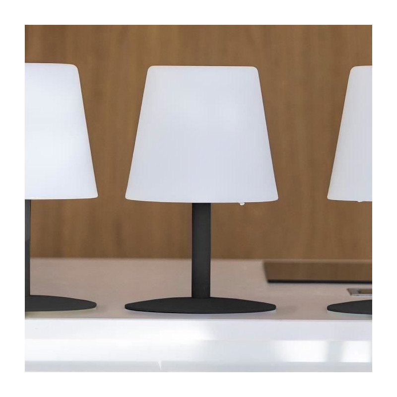 LUMISKY Cordless Standy Mini Rock LED table lamp - H 25 cm - Gray and