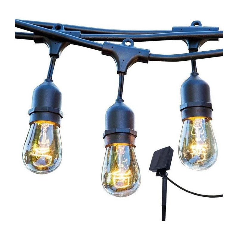 Solar light garland - LUMISKY - MAFY SOLAR - 6.50 m - 10 vintage filam