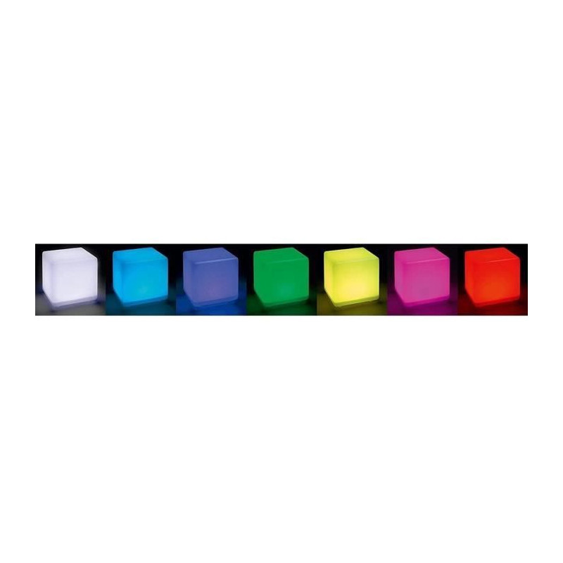 Luminous solar cube - LUMISKY - CASY - H30 cm - Coffee table stool - W