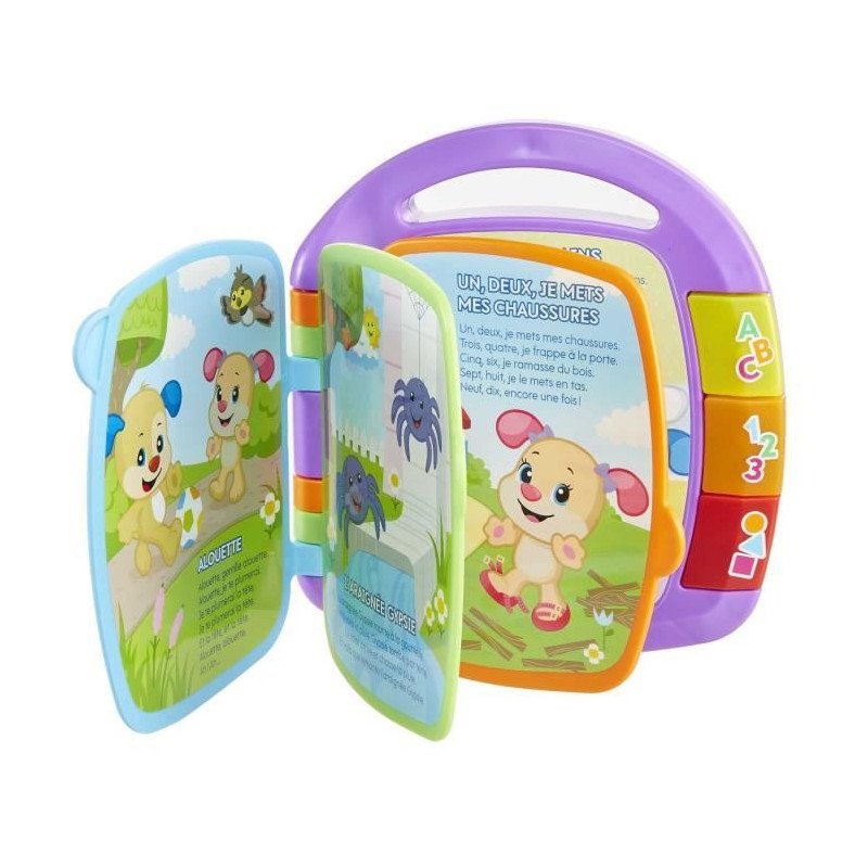 FISHER-PRICE - Interactive Book Nursery Rhymes Puppy - 6 months and +