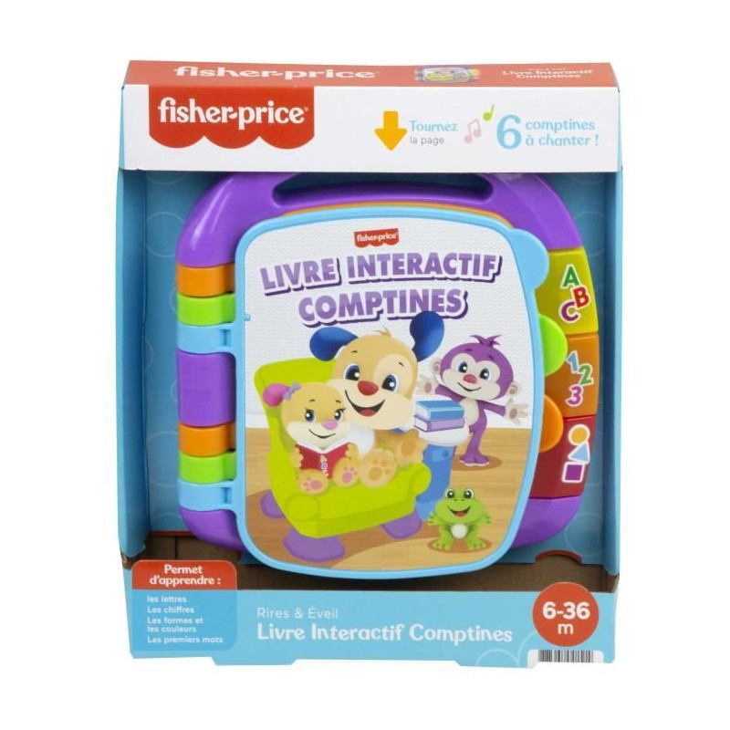FISHER-PRICE - Interactive Book Nursery Rhymes Puppy - 6 months and +
