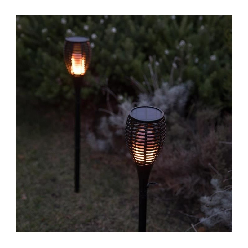 LUMI GARDEN Maity Sun solar torch - Flame effect - LED - H 80 cm - War