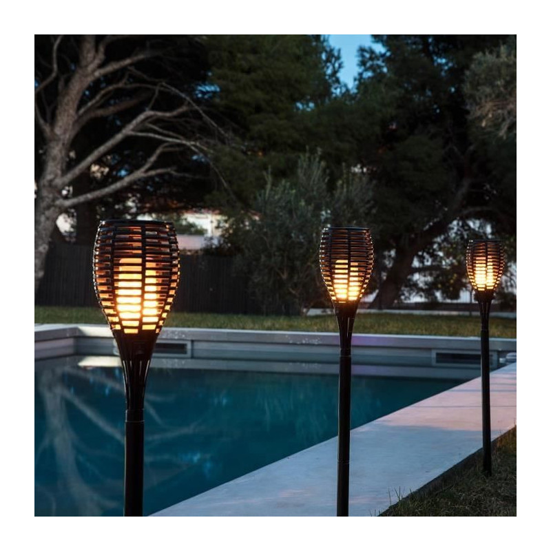 LUMI GARDEN Maity Sun solar torch - Flame effect - LED - H 80 cm - War