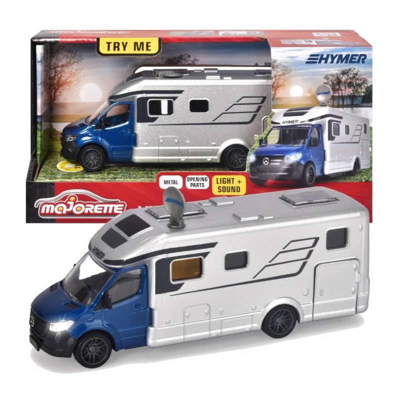 Majorette - Mercedes Camper Van - 19 cm - Opening doors - Sound and li