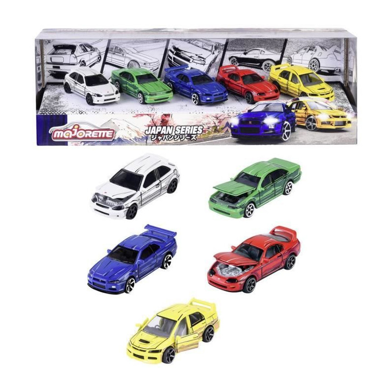 Miniature vehicle set - MAJORETTE - Japan Series - 5 metal vehicles -