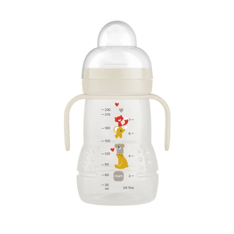MAM Transition Bottle - 220ml - from 4 months - Silicone antifuite sof