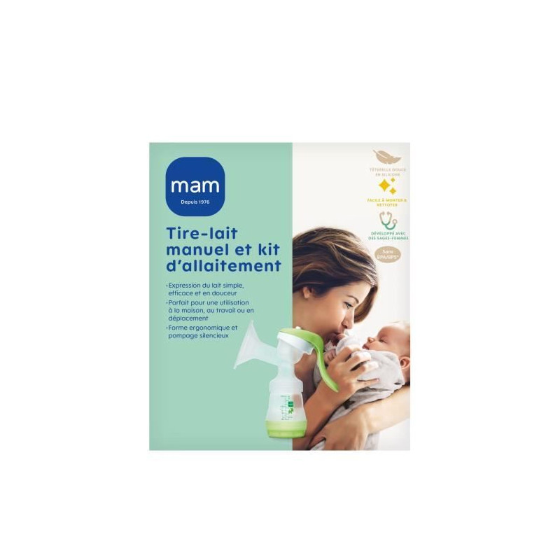 MAM Manual Breast Pump Kit + Breastfeeding Kit