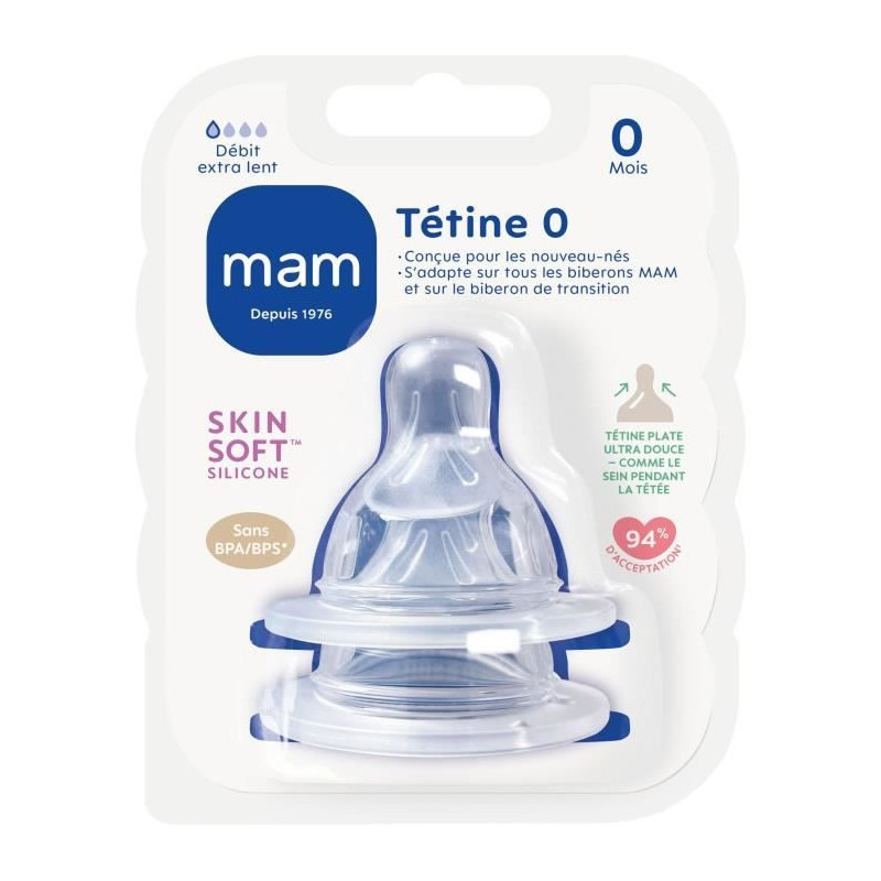 MAM Teat Flow 0 Extra Slow - Silicone