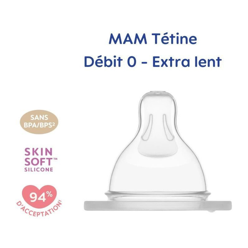 MAM Teat Flow 0 Extra Slow - Silicone