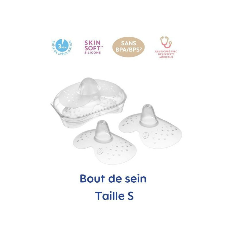MAM Breast end - Silicone -Size S - Pack of 2 in sterilization box - T
