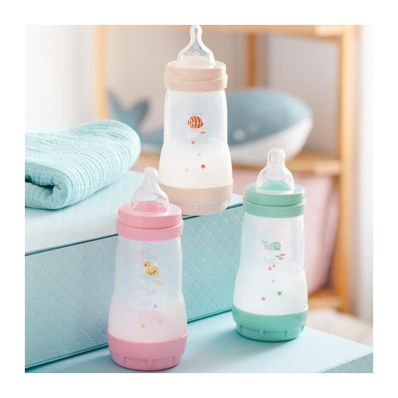 Set of 2 Baby Bottles - MAM - Easy Start - Classic Anti-colic - 320 ml