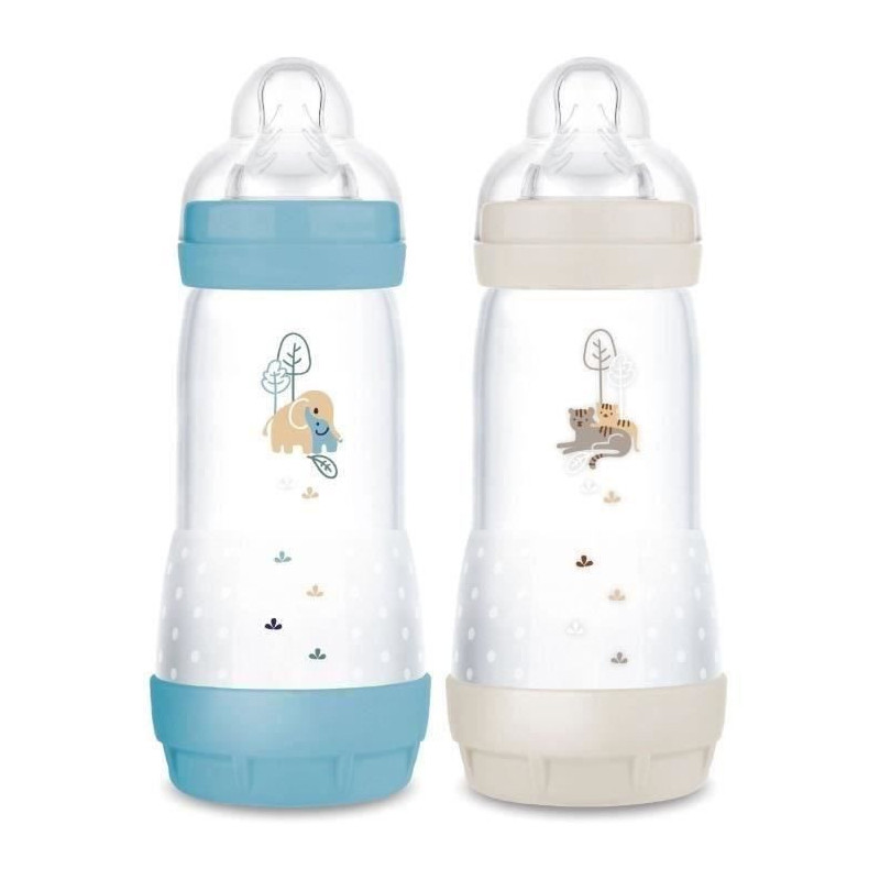 Set of 2 Baby Bottles - MAM - Easy Start - Anti-colic - 320 ml - Teat