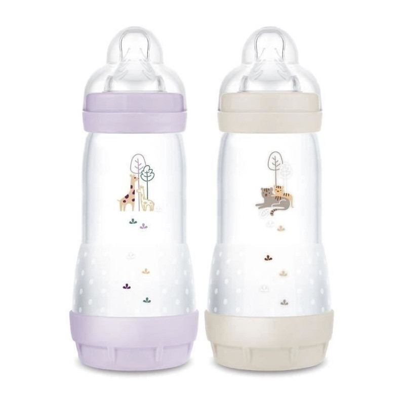 Set of 2 Baby Bottles - MAM - Easy Start - Anti-colic - 320 ml - Teat