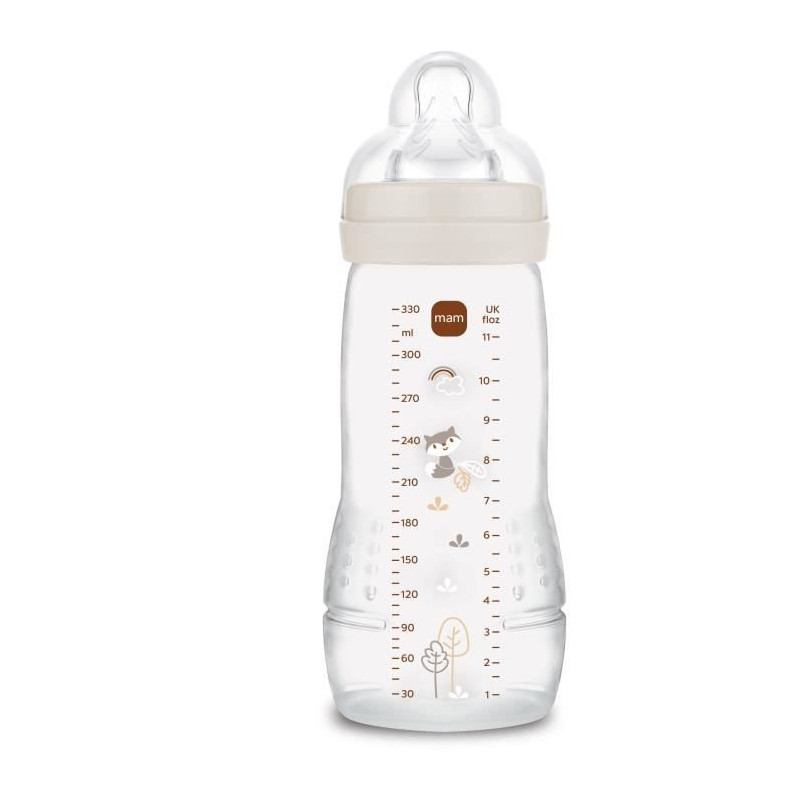Baby bottle - MAM BABY - Easy Active - +6 months - 330 ml - X flow tea