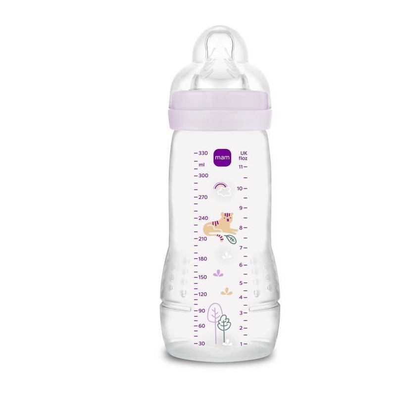 Baby bottle - MAM BABY - Easy Active - +6 months - 330 ml - X flow tea