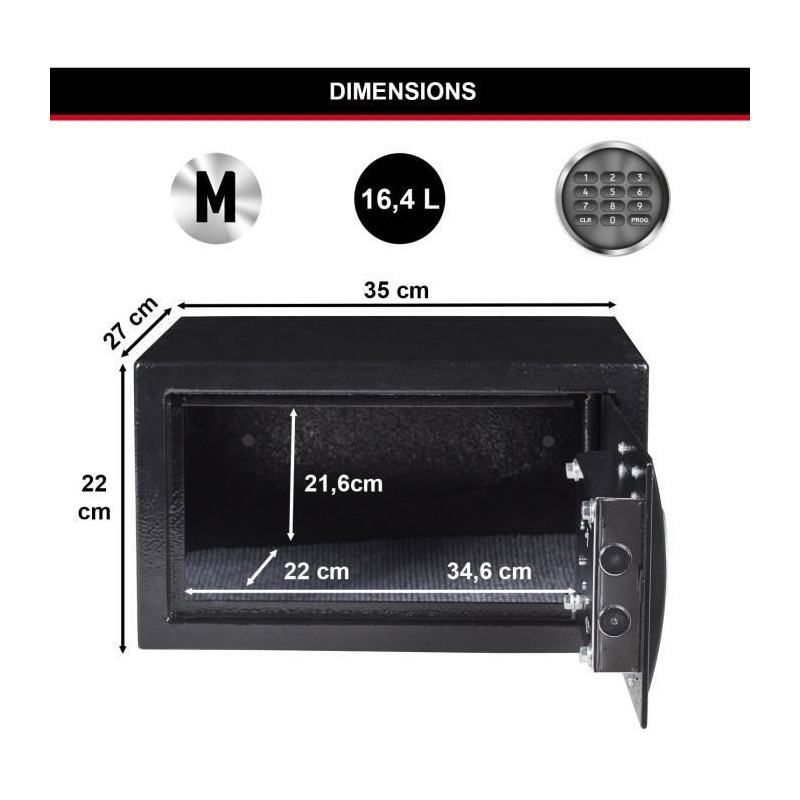 MASTER LOCK Safe with programmable electronic combination - 16 L