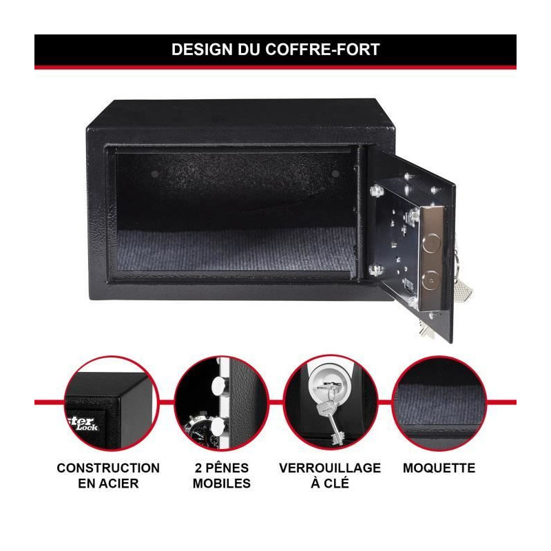 Master Lock Small safe has key x031ml