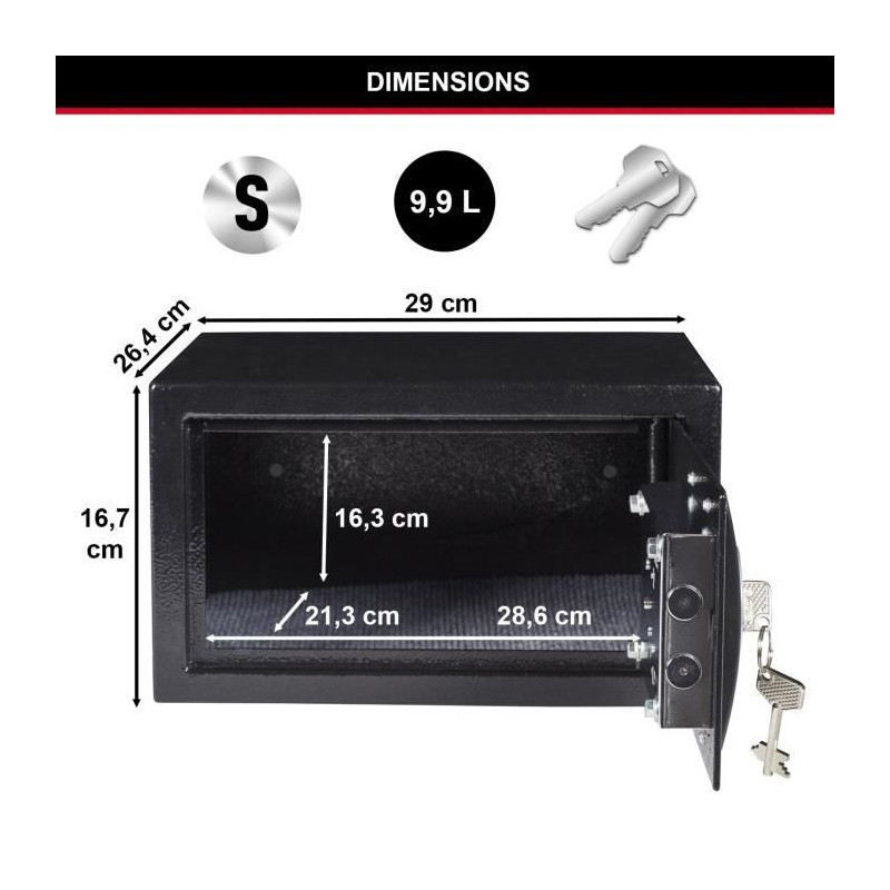 Master Lock Small safe has key x031ml