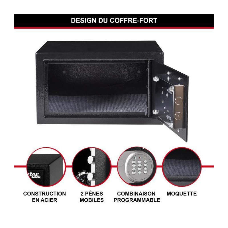 Master Lock X041ML 11L - Electronic lock - Ideal for jewelry, identity