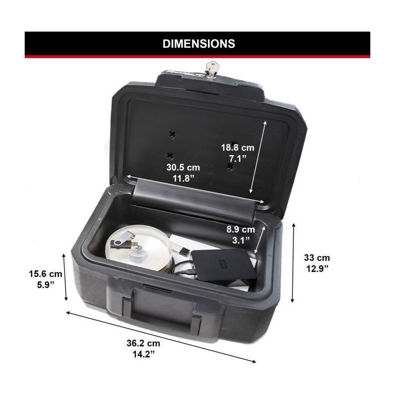 MASTER LOCK Safety Case / Safe - Fireproof and waterproof - Size S - 4