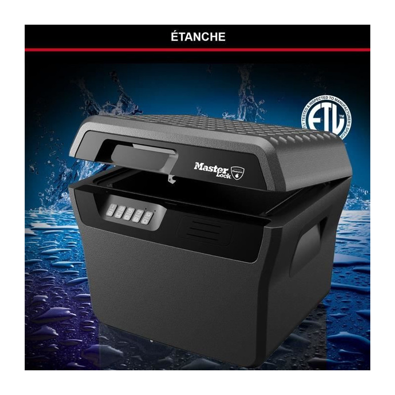 MASTER LOCK Safety Case / Safe - Fireproof and Waterproof - Electronic
