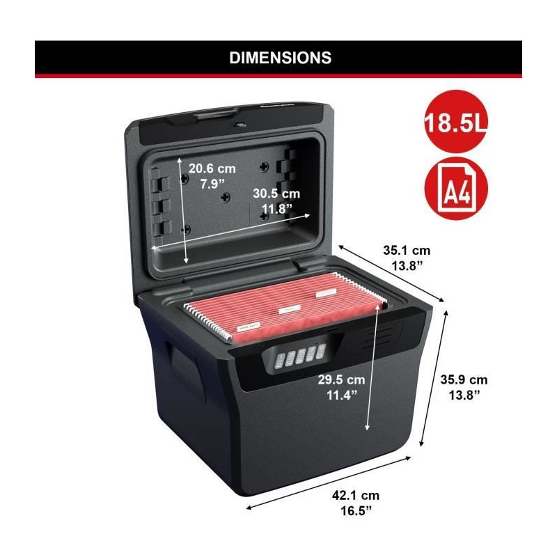 MASTER LOCK Safety Case / Safe - Fireproof and Waterproof - Electronic