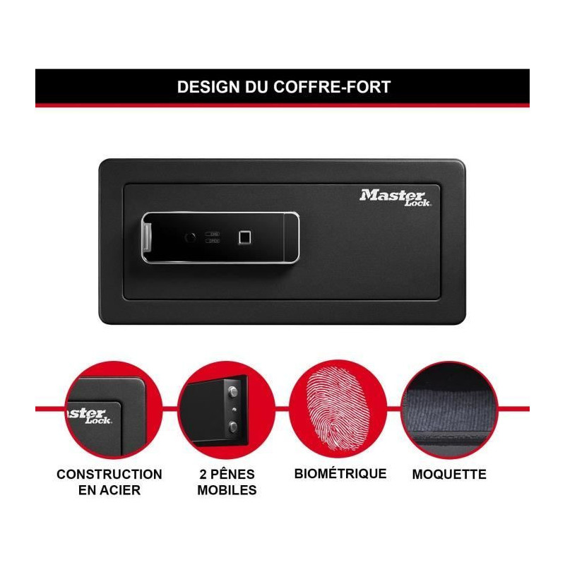 Master Lock LX110Beurhro Biometric safe to protect goods from values,