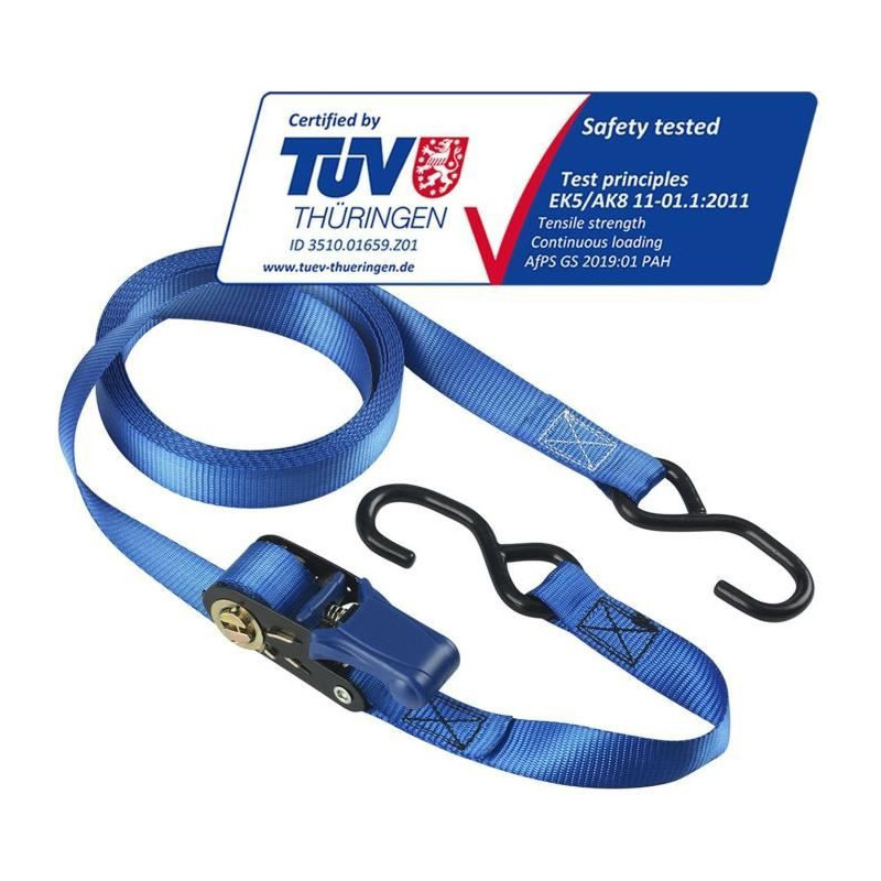 Kit of 4 Lashing Straps - MASTER LOCK - 4367EURDAT - With hooks and ra
