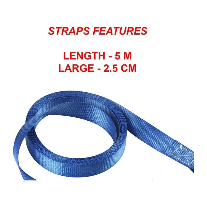 Kit of 4 Lashing Straps - MASTER LOCK - 4367EURDAT - With hooks and ra