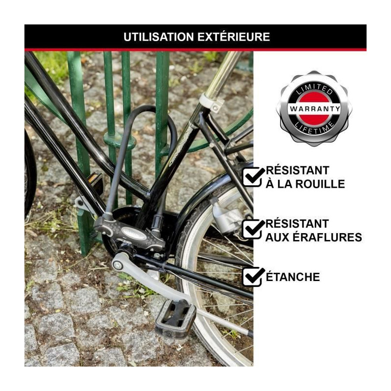 MASTER LOCK U-Lock with Cable - Keyed - XL Model