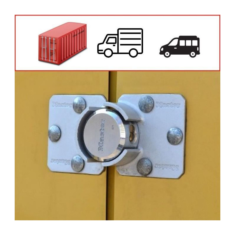 Padlock for Van Door - MASTER LOCK - 736EURD - Round Padlock + Hasp