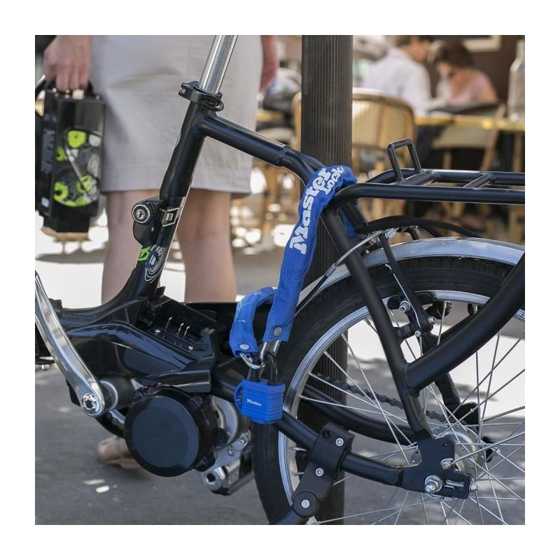 MASTER LOCK Bike Lock Chain with Key Padlock - Ideal for Bikes, Electr