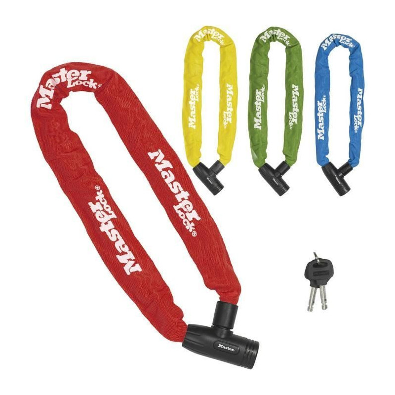MASTER LOCK Bicycle Lock Chain [Key] - Ideal for Bicycles, Electric Bi