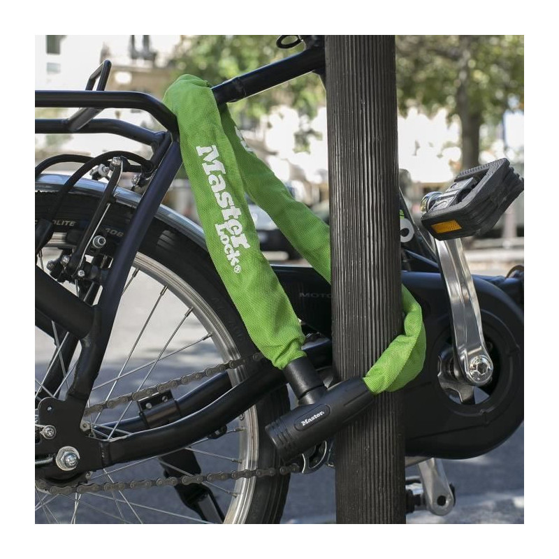 MASTER LOCK Bicycle Lock Chain [Key] - Ideal for Bicycles, Electric Bi