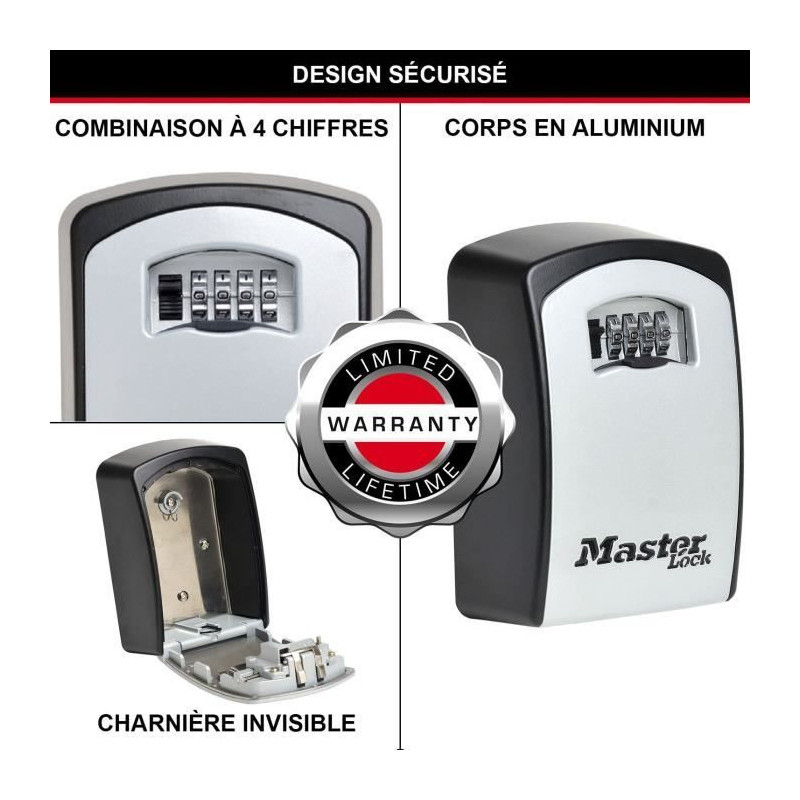 MASTER LOCK Secure Key Box - XL Format - Key Chest - High Capacity Sto