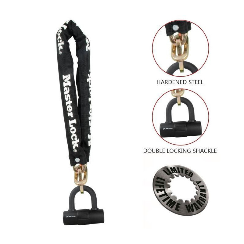 Motorcycle high security anti-theft chain Masterlock L0,9